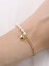 Bratara cu perle Evelyn (Silver/Gold)